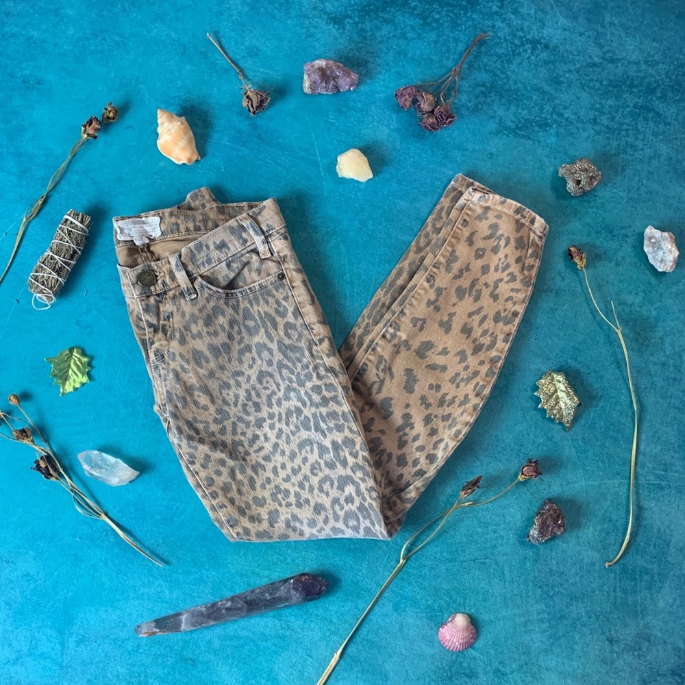 Current Elliot ⚡️Leopard Print Skinny Jean